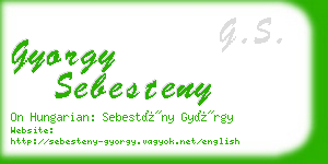 gyorgy sebesteny business card